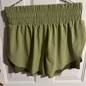 Balance Athletica / Vitality Olive Green Running shorts double lined XL
